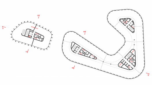 Obr. 3: Půdorys typického podlaží