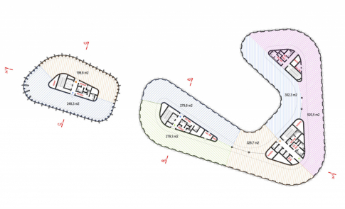 Obr. 4: Variabilita prostor, možnost dělení na jednotky