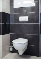 Předstěnové prvky Viega Eco Plus s ovládacími tlačítky v neutrální bílé barvě (foto Viega)