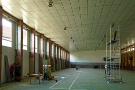 Obr. 9: Obkladanie opravených stĺpov