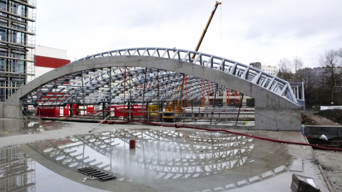 Začlenění staré průmyslové haly do objektů Palmovka Open Parku