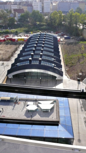 Začlenění staré průmyslové haly do objektů Palmovka Open Parku