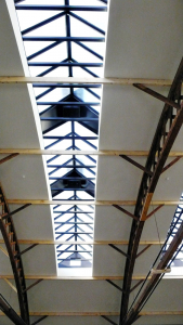 Začlenění staré průmyslové haly do objektů Palmovka Open Parku