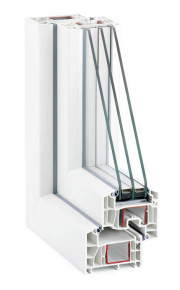 Obr. 3: Nové plastové okno s trojsklem. Energetická náročnost na jeho výrobu, dopravu a montáž je cca 150 kWh. Tohle množství energie v našich končinách představuje asi 100 kg CO2.