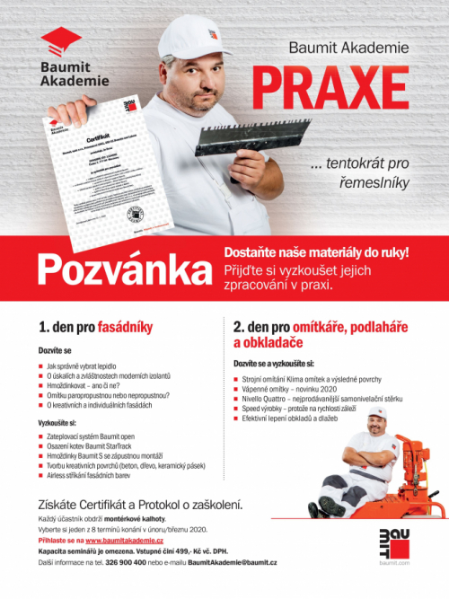 Baumit Akademie 2020 v novém formátu a s novým zaměřením