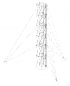 Obr. 3: Axonometrie nosné konstrukce