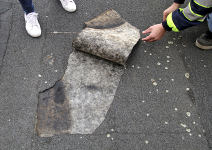 Obr. 4: Delaminovaná část hydroizolace