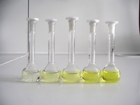 Vzorky roztoků s formaldehydem