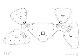 Půdorys sedmého podlaží