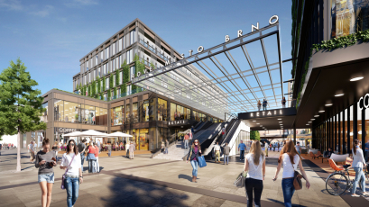 První vizualizace projektu na místě obchodního centra Dornych 