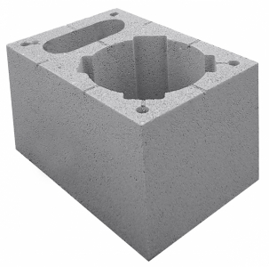 Obr. 4: Komínová tvárnice s větrací šachtou