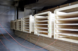 Obr. 3: Sušení základních CLT panelů