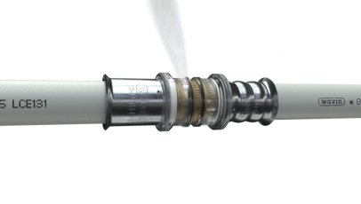 Signalizace nedokonalého zalisování spoje tvarovek Wavin M5 Acoustic Leak Alert