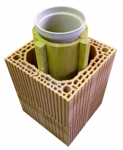 Obr. 3: Příklad komínu s provětrávanou mezerou