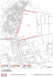 Obr. 1: Půdorysné schéma zdí hřbitova