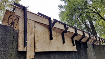 Obr. 12: Atypické bednění hlavy zdi