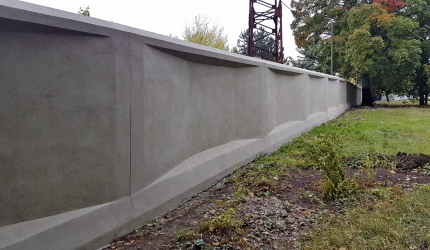 Obr. 19: Jižní úsek zdi po sanaci