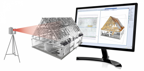 Modul software Sema V20-1 umožňující přímý import bodů z laserových 3D scannerů