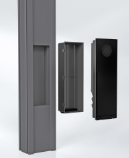 Obdélníkový výřez a samostatné instalační pouzdro umožňují rychlou a snadnou instalaci