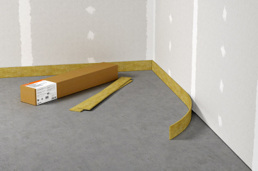 K minimalizaci přenosu kročejového hluku vedlejšími cestami je vždy nutné umístit okrajovou izolační pásku