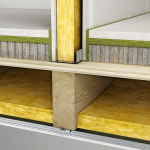 Skladba podlahy s voštinou a podlahovým prvkem fermacell 2E35