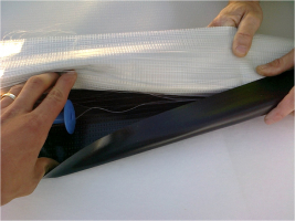 Obr. 7: Příklad delaminace syntetické hydroizolační fólie