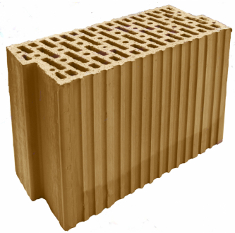 Cihelný broušený akustický blok HELUZ AKU Z 17,5 je určený pro nosné i nenosné zdivo s požadavkem na větší zvukovou izolaci