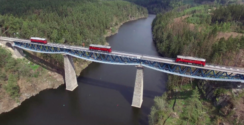 Průběh zatěžovací zkoušky lokomotivami Sergej v dubnu letošního roku