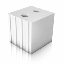 Kvádr SENDWIX 8DF-LP AKU je určen pro ruční i strojní vyzdívání akustických mezibytových stěn tl. 240 mm s parametrem laboratorní vzduchové neprůzvučnosti Rw = 57 dB