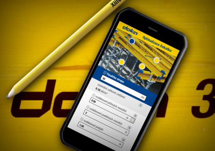 Snadné naplánování bednění pro svislé nebo vodorovné konstrukce nabízí například nástroje Doka Tools. Díky nim můžete jednoduché konstrukce plánovat třeba na chytrém telefonu.