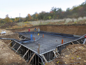 Obr. 3: Vyztužení základové desky