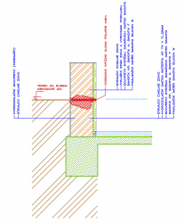 Schéma provedení izolace vlhkého zdiva pod terénem
