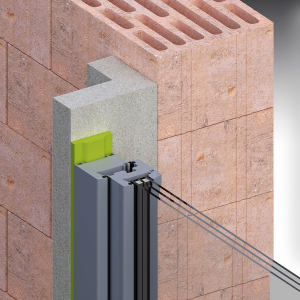 Předsazení 120–200 mm. Systémová varianta s rámem ve tvaru L je vhodná pro největší vyložení okna a je k dispozici v rozměrech od 120 až do 200 mm. Noha úhelníku (plocha, která doléhá na surovou stavbu) je široká 120 mm a nabízí tím ideální pákové poměry. Profily jsou zafixovány vůči podkladu pomocí vysokopevnostního lepidla.