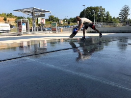 Celoplošný zásyp ploch křemičitým pískem