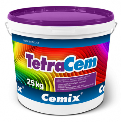 Tenkovrstvá omítka Cemix TetraCem v balení po 25 kg