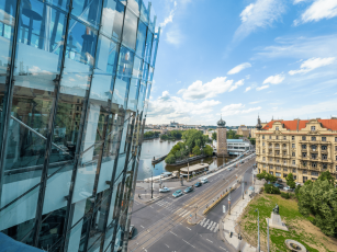 Výhled z terasy u vnitrobloku