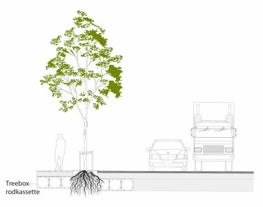 Ochranné boxy pro kořeny stromů ve městech