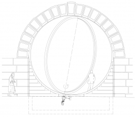 Kavárna v kobce Rašínova nábřeží, vstup