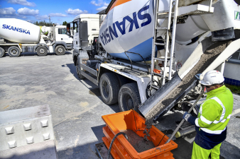 Výroba Rebetongu v olomoucké betonárně Skanska Transbeton, s. r. o.