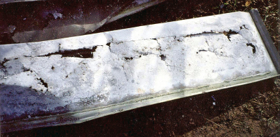 Obr. 21: TiZn sejmutý od stěny – Troja