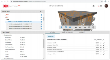 Zobrazení IFC modelu na BIM platforma