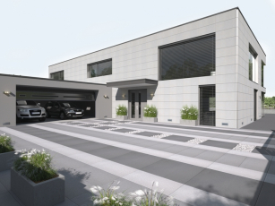 Dlažba MONUME XL, černo-bílo-šedá kombinace