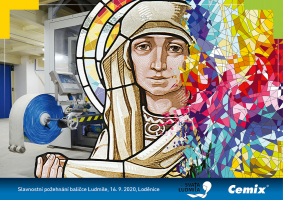 Požehnání nové baličce na sypké stavební směsi společnosti LB Cemix proběhlo na svátek Ludmily