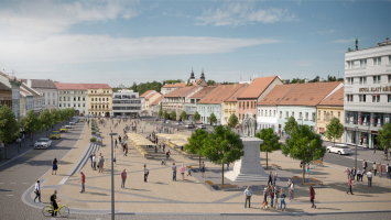Návrh nové podoby Karlova náměstí v Třebíči zpracoval Ateliér RAW