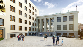 Vizualizace nové podoby Armádního muzea Žižkov