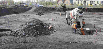 Vyplnění protileteckého krytu (říjen 2019 Nová Karolina - Ostrava)