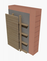 Skladba provětrávané fasády (bez vložené tepelné izolace) s obvodovými bloky HELUZ FAMILY či FAMILY 2in1