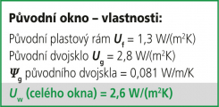 Původní okno – vlastnosti