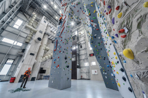 Ve výškové části je horolezecké cvičiště