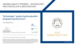 Známka kvality 2020 - diplom